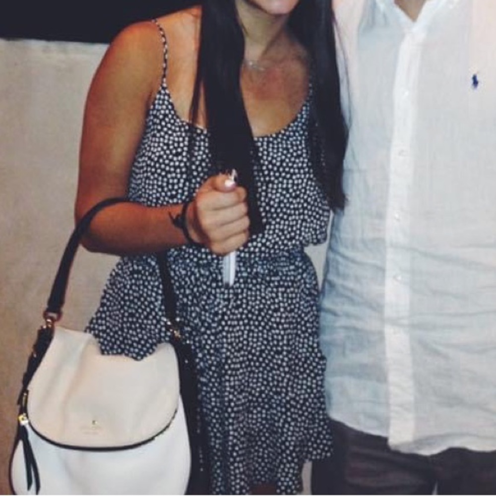 Tank Floral Romper - Navy & White | Size Small